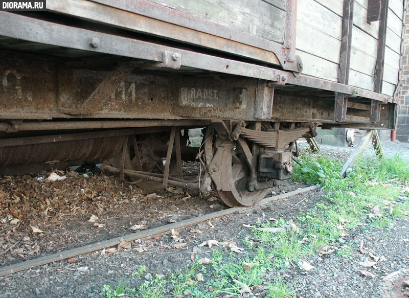 Крытый грузовой вагон, фрагмент, Бургброль, Западная Германия (Копилка Diorama.Ru)