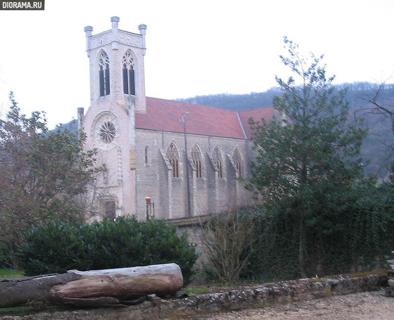 Countryside church, Bon, Burgundia, France (Library Diorama.Ru)