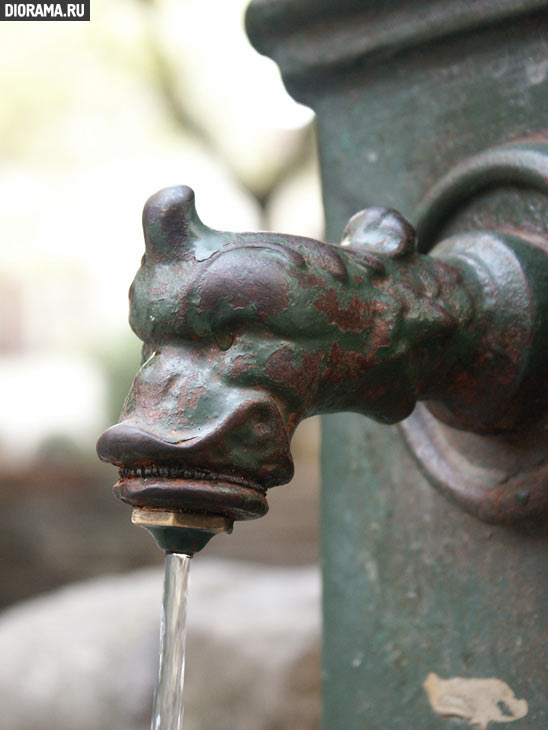 Small street fountain, Bergamo (Library Diorama.Ru)