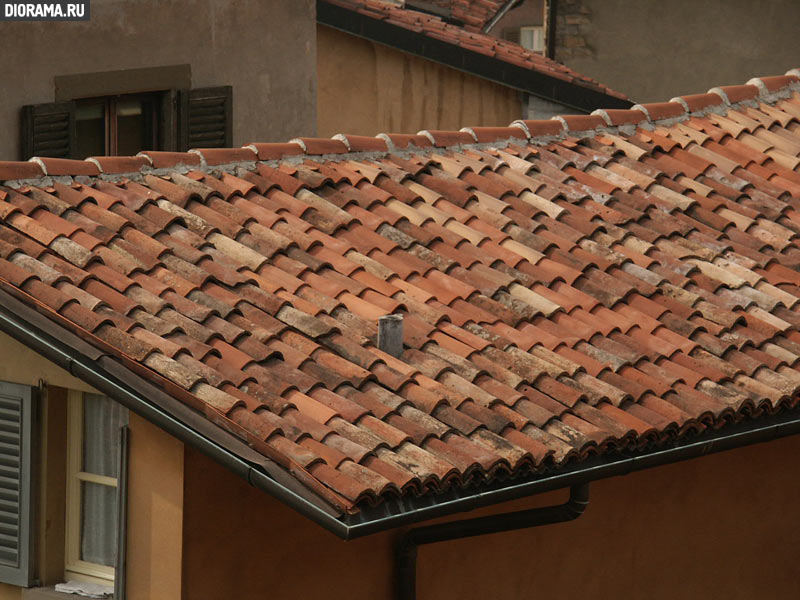 Черепичная крыша, Бергамо (Копилка Diorama.Ru)