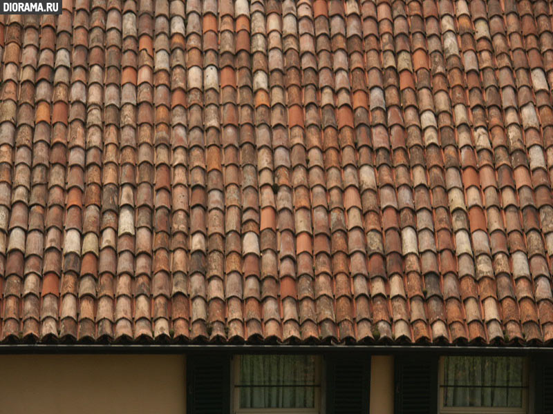 Tiled roof, Bergamo (Library Diorama.Ru)