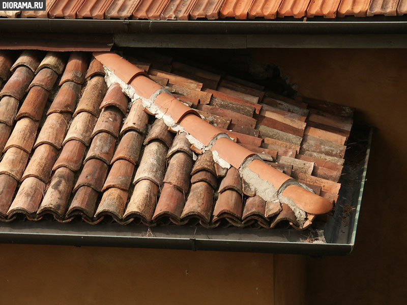 Черепичная крыша, Бергамо (Копилка Diorama.Ru)