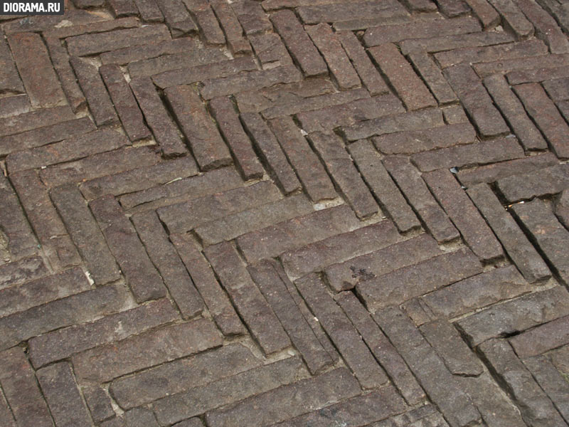 Parquetry-like pavement, Bergamo (Library Diorama.Ru)