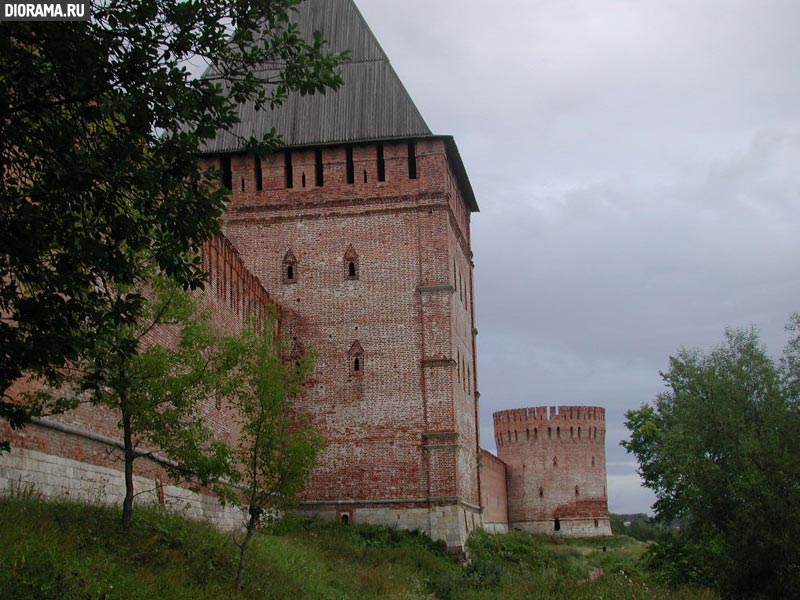 Башни Авраамиевские ворота и Орел, Смоленск (Копилка Diorama.Ru)