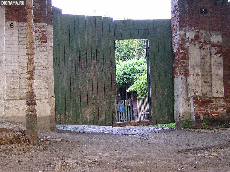 Дощатые ворота с калиткой, Таганрог (Копилка Diorama.Ru)