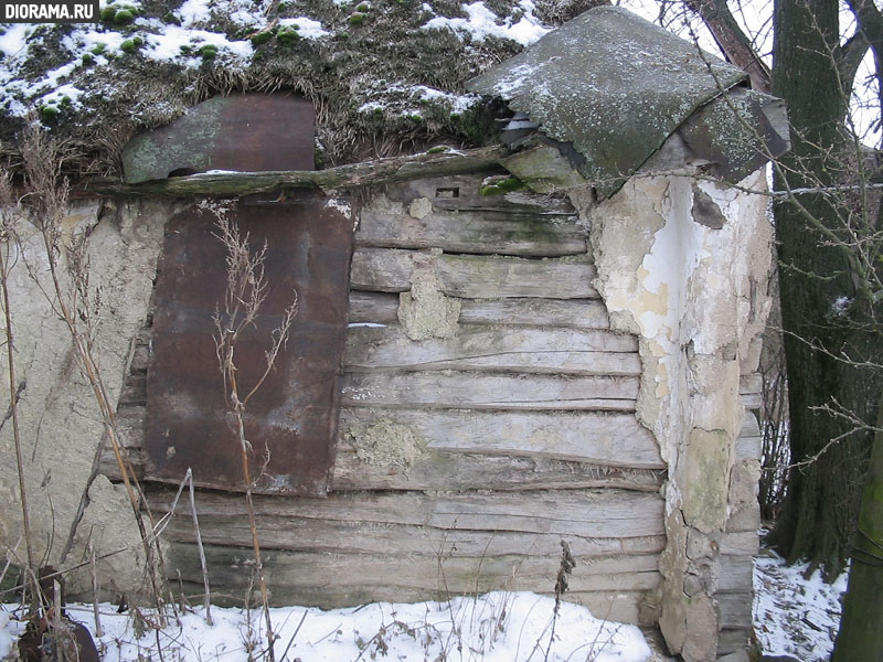 Фрагмент стены саманного дома, Курская область (Копилка Diorama.Ru)