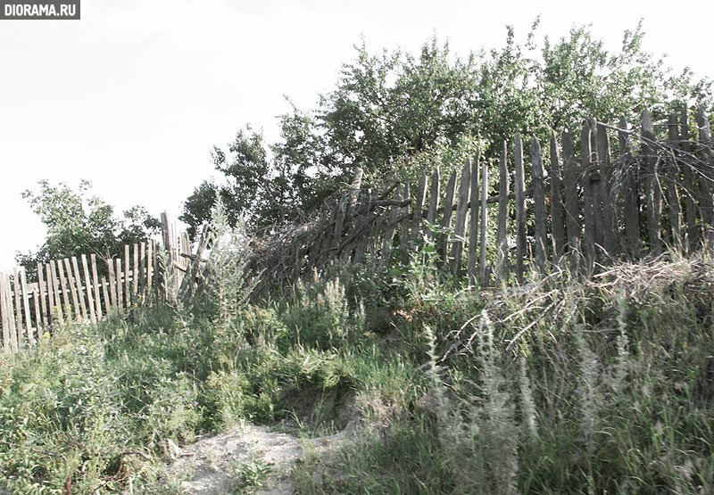 Wooden fence, Kalinin, Rostov region, Russia (Library Diorama.Ru)