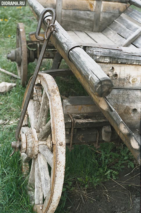 Four-wheeled peasant cart, Northern Caucasia (Library Diorama.Ru)