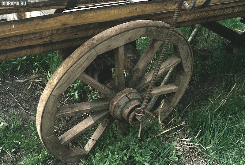 Двуосная крестьянская телега, Карачаево-Черкесия (Копилка Diorama.Ru)