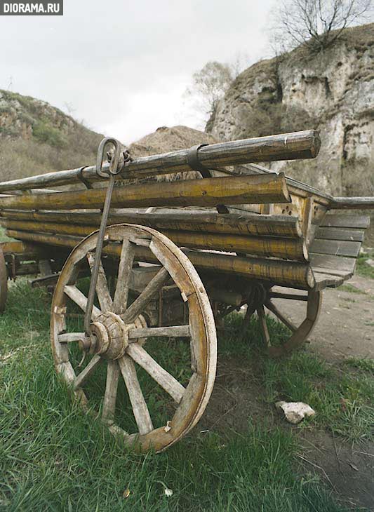 Four-wheeled peasant cart, Northern Caucasia (Library Diorama.Ru)