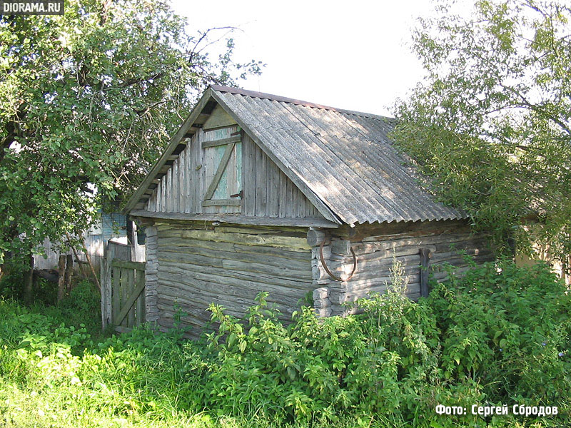 Wooden barn, early XX century., Kursk region, Russia (Library Diorama.Ru)