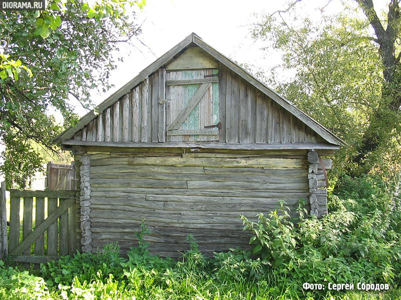 Wooden barn, early XX century., Kursk region, Russia (Library Diorama.Ru)