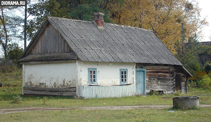 Wooden hut, Wolyn, Ukraine (Library Diorama.Ru)