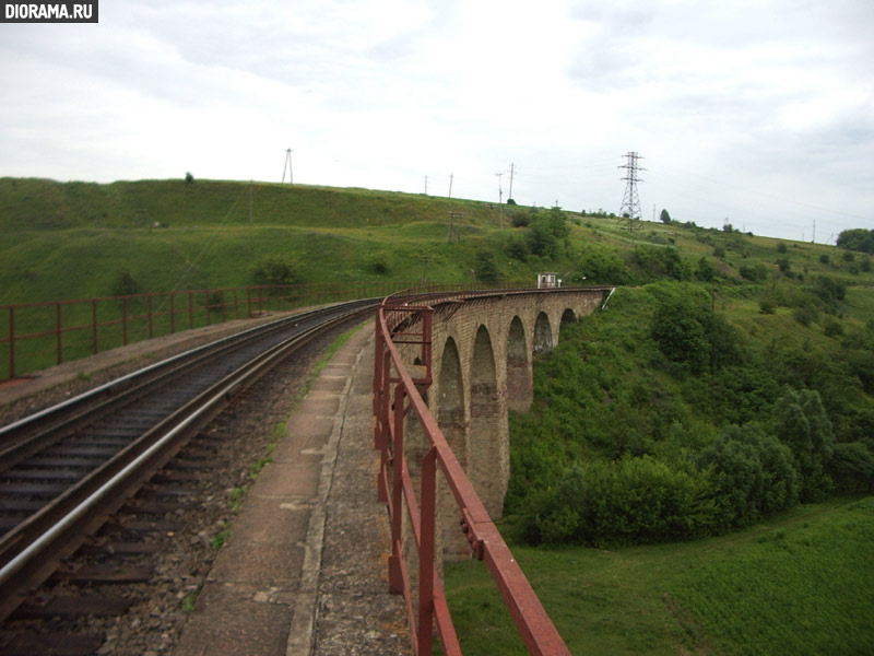 Railway Bridge, Ternopol area, Ukraine (Library Diorama.Ru)